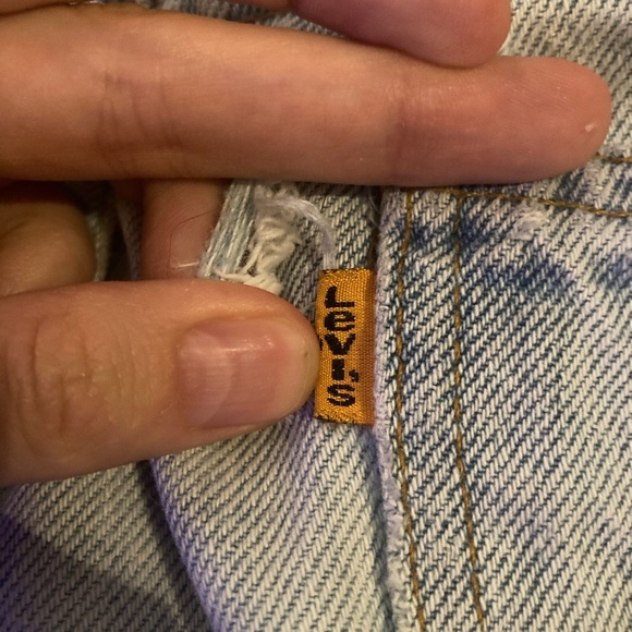 Vintage 90s Orange Tab Distressed Levi’s 550 Jeans Size 36 X 32 Relaxed Fit - Picture 8 of 16